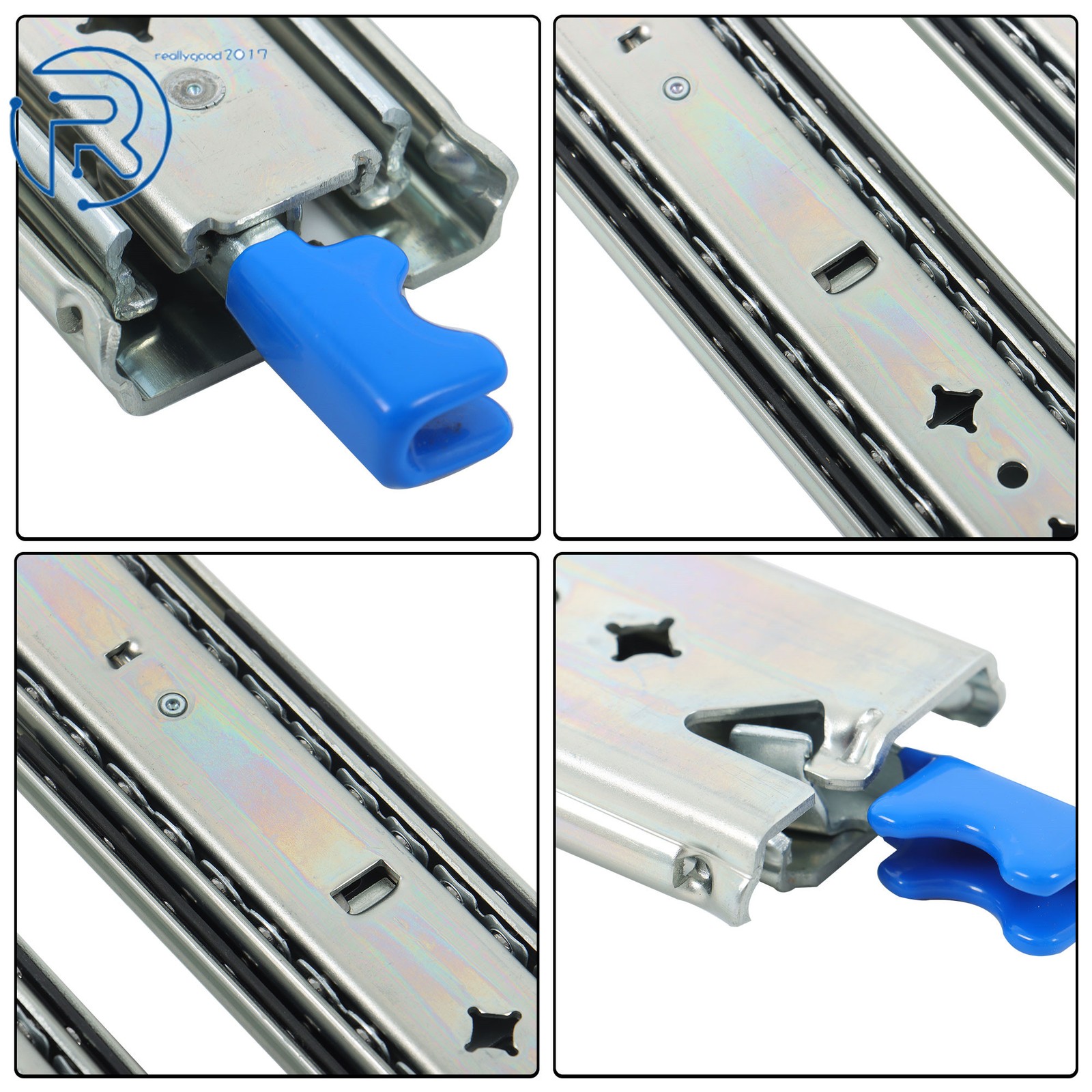 1 Pair 18 Inch With Lock Heavy Duty Drawer Slides 250 Lbs Extension Rails Rail