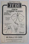 Vintage EWOK COMBAT GLIDER Instructions Only Star Wars 1984 Kenner