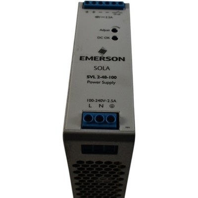 Emerson Sola SVL 2-48-100 DIN Rail Power Supply 48V DC 2.1A 100W 100-240V