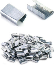 1/2" Steel Strapping Seals   1000 Pack Metal Clips for PP or Steel Banding, Pall