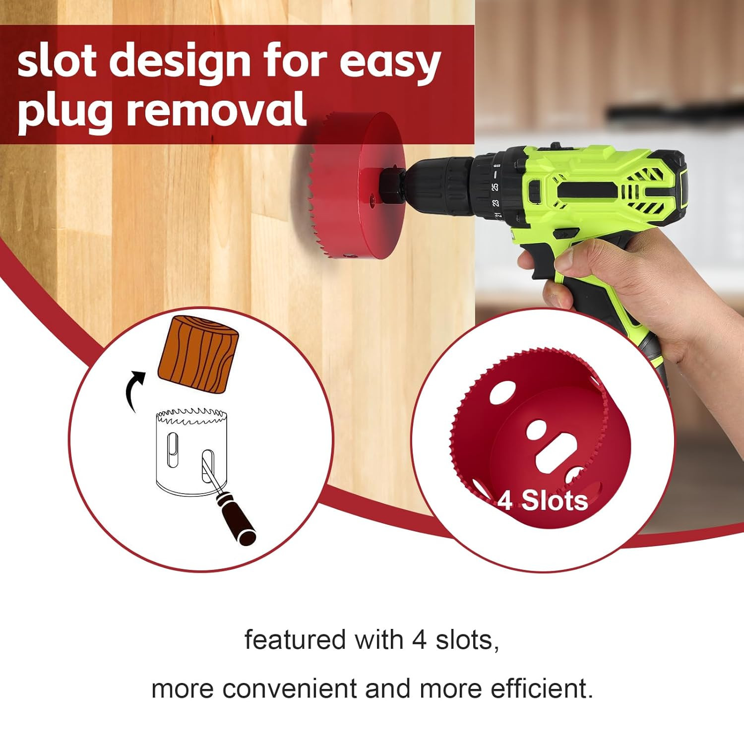 6-1/4 Inch Hole Saw for Recessed Lighting, 159mm HSS BI-Metal Hole Cutter for Wo