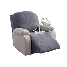 100% Waterproof Recliner Chair Cover, 1 Pieces Stretch 1 Seater Dark Gray