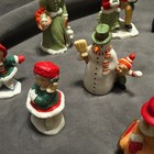 Christmas Mini Ceramic Figurines Lot Hand Painted Santa Snowman Carolers 1987 — photo 9
