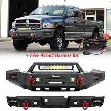 For 2003-2005 Dodge Ram 2500 3500 Steel Front Rear Bumper Wwinch Plate Lights For 2003-2005 Dodge Ram 2500 3500 Steel Front Rear Bumper Wwinch Plate Lights