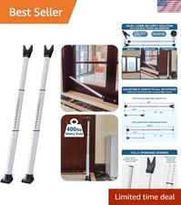 2 Pack Door Security Bar, Heavy Duty Patio Door Lock,White  Locking Security...