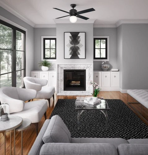 Hunter Fans - Hepburn 52 Inch Ceiling Fan with LED Light Kit and Wall - Picture 3 of 4