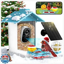 TayePin Bird Feeder with Camera Solar Powered and AI Identify 10,