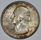 1944 Washington 25c Silver Quarter UNC Toned