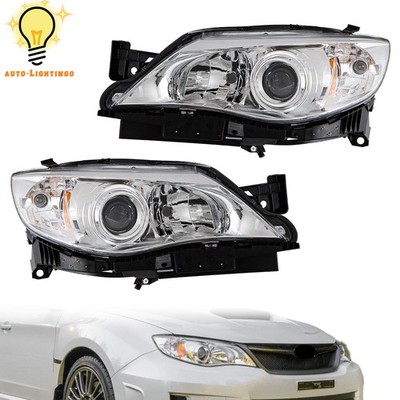 Left+Right Side Halogen Chrome For 2008-2011 Subaru Impreza Headlights Assembly