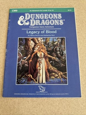 Legacy Of Blood 9210 Dungeons & Dragons Companion Game Adventure CM9 TSR