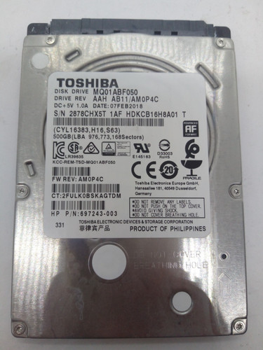 TOSHIBA**MQ01ABF050** 500GB*** SATA HDD Notebook 2,5'' ZOLL#NFP1828
