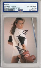 VANNA WHITE WHEEL OF FORTUNE SIGNED PLAYBOY SEXY FROM BEHIND PICTURE PSA DNA COA