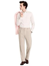 Tommy Hilfiger Mens Relaxed fit Dress Pants 30 / 30 Beige Solid