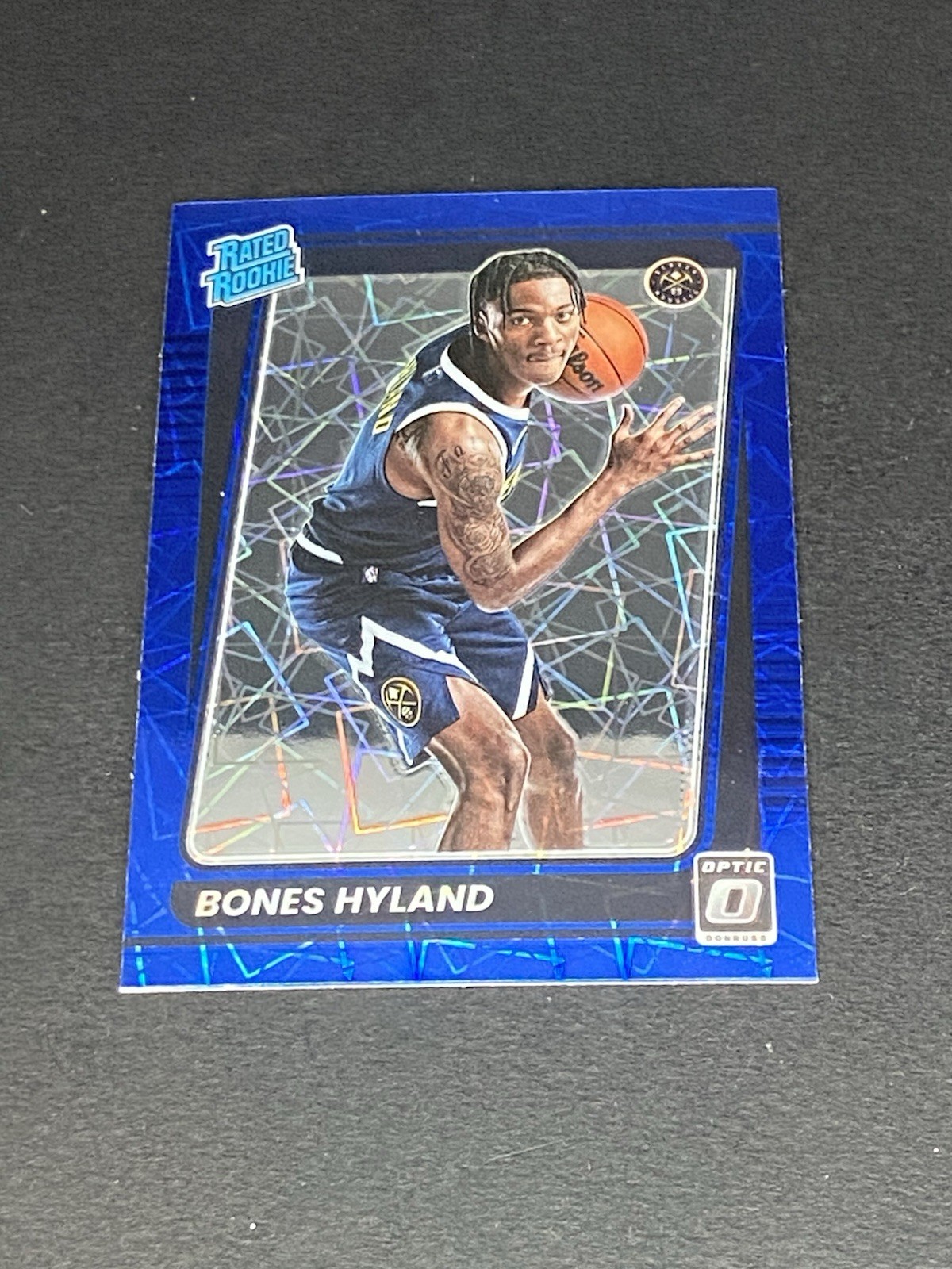 Bones Hyland RC 2021-22 Donrus Optic Rated RC  Blue Velocity Prizm #194 Twolves