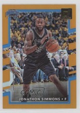 2017-18 Panini Donruss Holo Orange Laser Jonathon Simmons #109 4k8