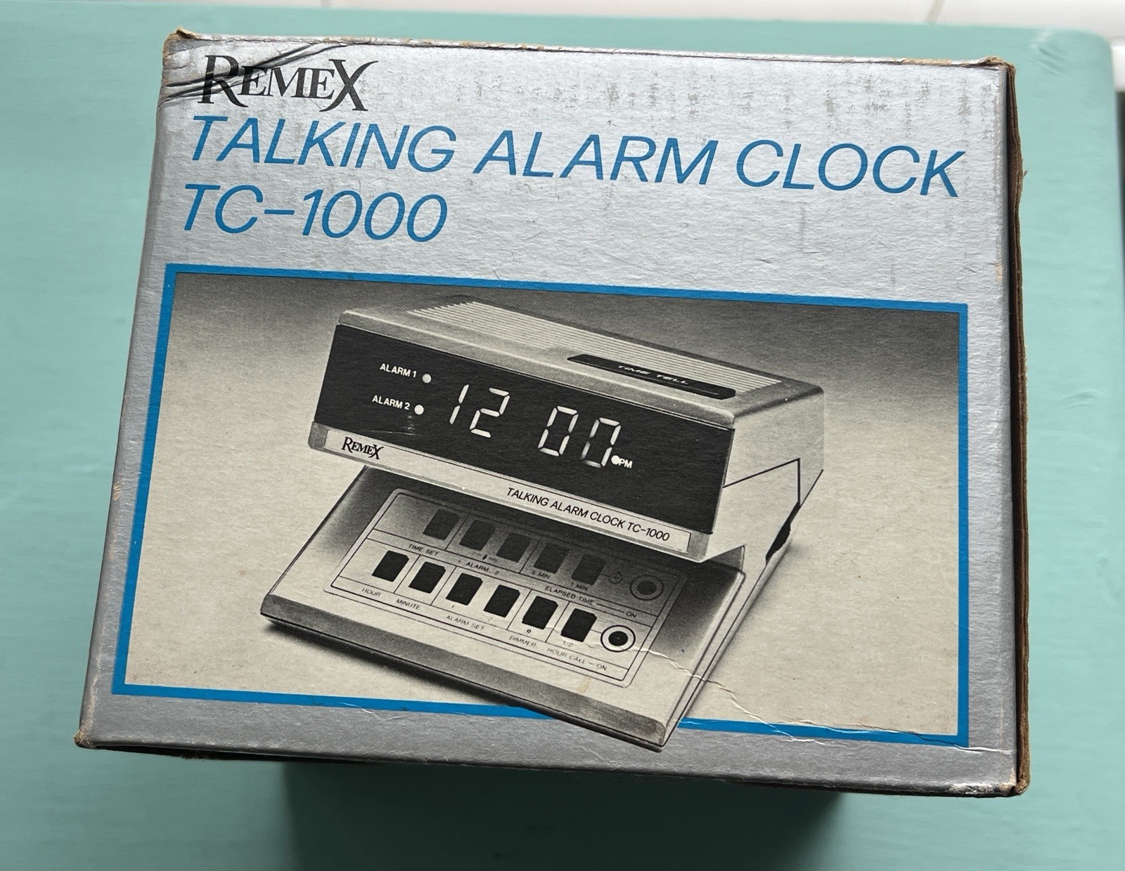 VINTAGE 1970'S REMEX TALKING ALARM CLOCK TC1000 RARE TC-1000 ORIGINAL BOX WORKS!