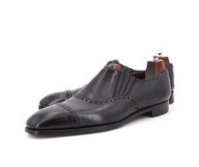 Edward Green UK 9.5 US 10D Lazy Man Loafer Cap Toe Brogue Shoe Trees Black