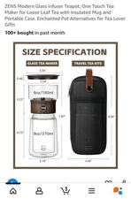 ZENS Modern Small Glass Tea Infuser Teapot, 3-in-1 Smart One Touch Tea Maker ...