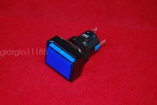 2PCS 16MM Blue Rectangle Momentary PUSH BUTTON ILLUMINATED 12V 5 PINS