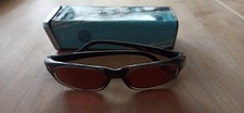 Fossil Brillendose  Brillenetui mit original Fossil Sonnenbrille rote Gläser