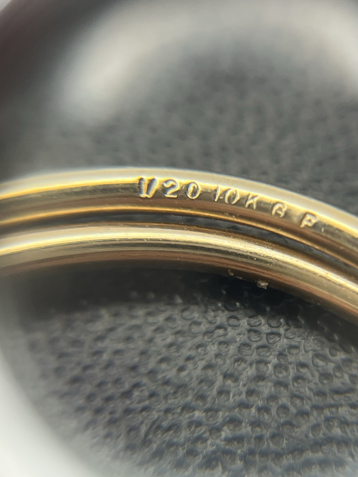 10k gold filled double circle interlocking brooch… - image 9