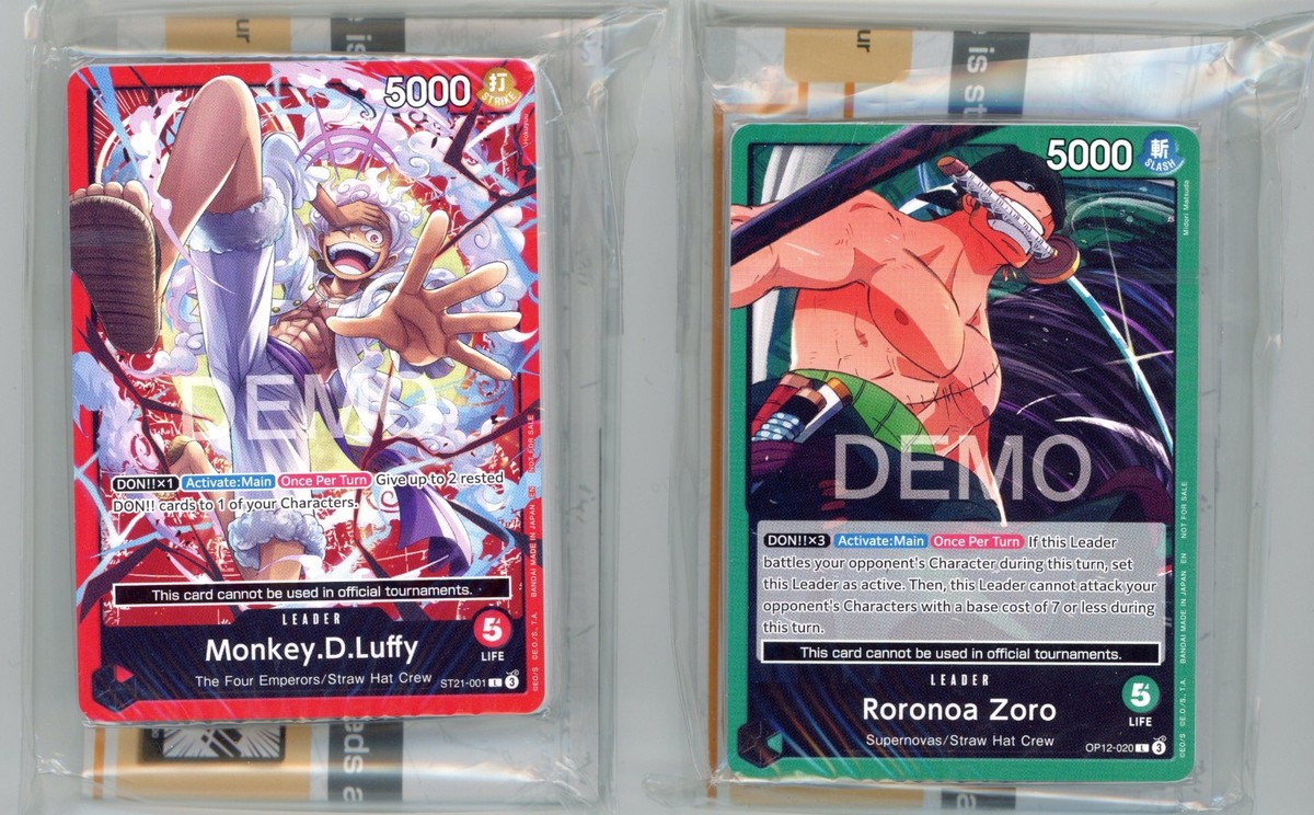 One Piece Demo Deck Set 2026 Version Luffy Zoro SEALED NEW Bundle