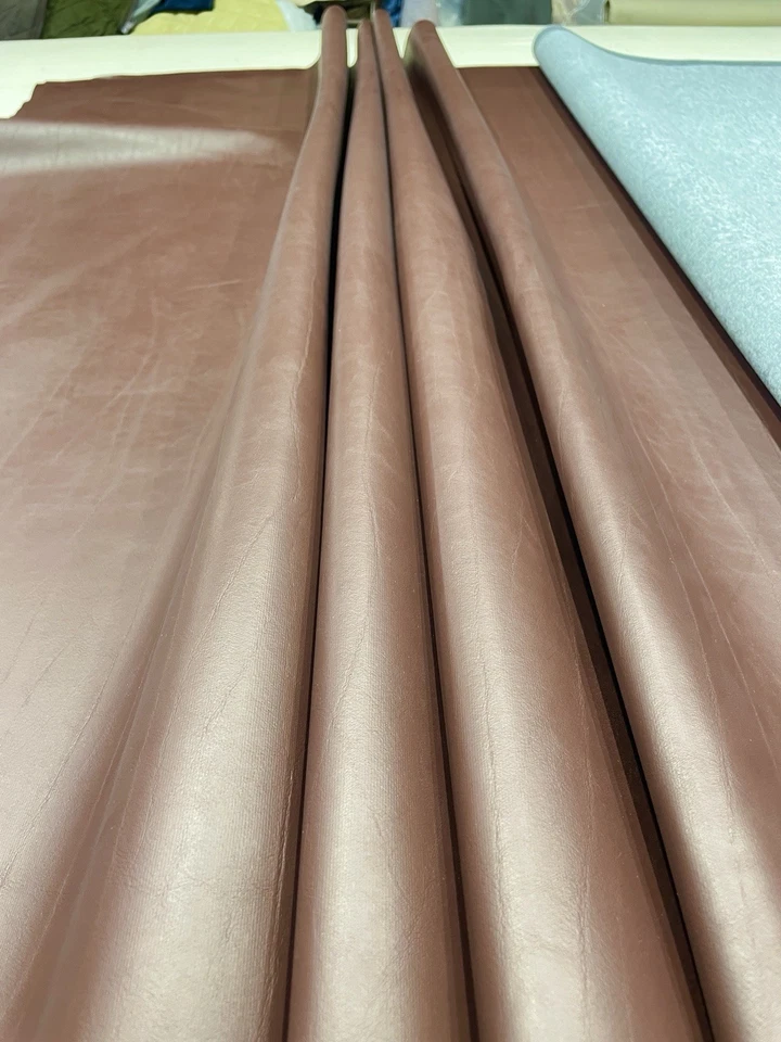 2 meter Copper Textured/ Grained, Flux Vinyl Leather, Fire Retardant, Upholstery - Image 4 of 4
