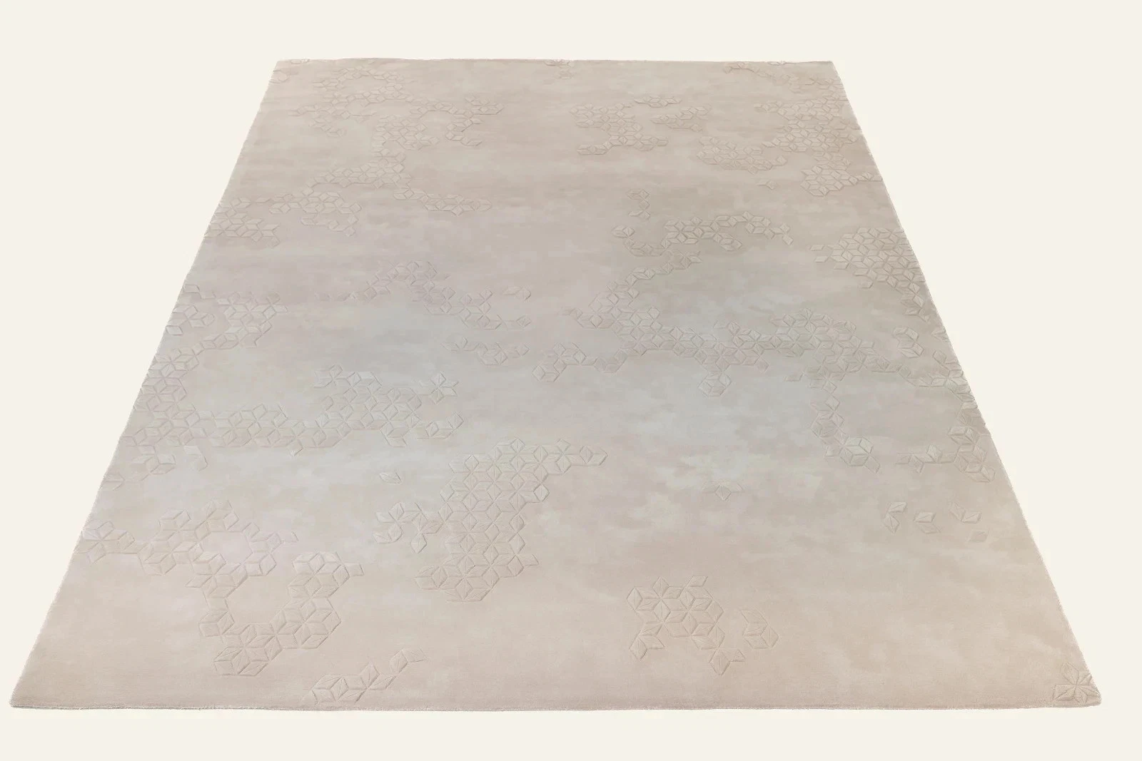 Luxury Handmade 8x10 Wool Area Rug – Modern Geometric Textured Bedroom & Office