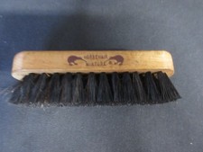 Sm KIWI Shoe Shine Brush, Horsehair Mixture, 5" x 1.5" x 1.5 high, Very Good 