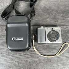 Canon PowerShot A1100 IS Digital Camera 12.1MP Silver Tested Working 4GB SD