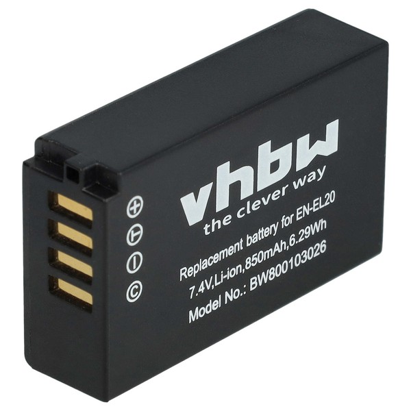 Akku FüR Nikon En-El20A EN-EL20 850Mah 7,4V-image