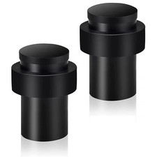Door Stoppers, Floor Door Stops Black, 2 Inch 50mm Stainless Steel, Modern C...