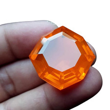 55 Ct Large Orange Mexican Fire Opal Fancy Cu...