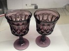 NORITAKE PERSPECTIVE PLUM PURPLE AMETHYST STEMMED WINE GOBLETS PAIR — photo 10
