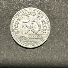 50 Pfennig 1919 A Deutsches Reich, Sich Regen Bringt Segen Münze Weimar