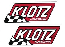 Klotz Lubricants Racing Decals Stickers Set Of 2 Body White Vinyl Mx Fender