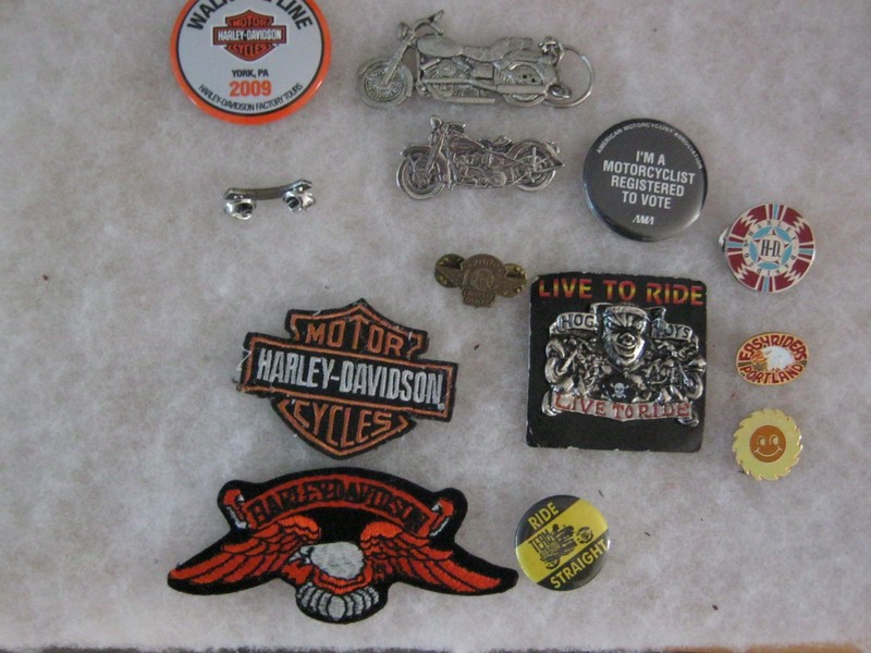 MOTORCYCLE, HARLEY DAVIDSON, Patches, Pins, Buttons