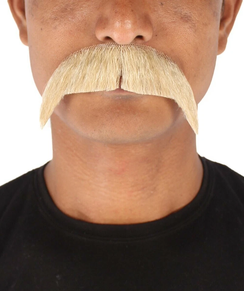 Men's Human Hair Mustache Cosplay Facial Hair ,M-1236 - Image 4 of 4