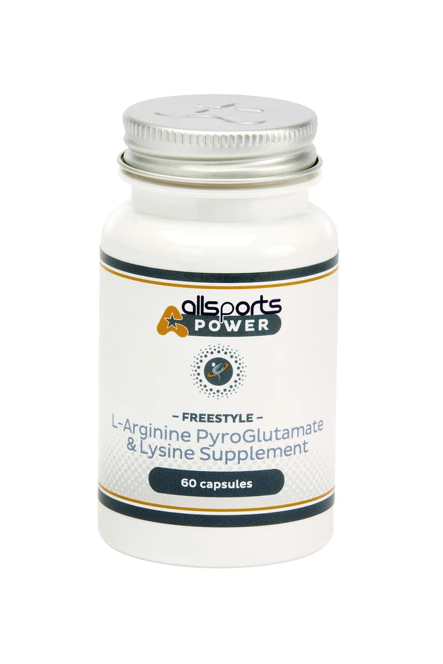 ALLSPORTS NUTRITION ALLSPORTS:POWER Freestyle L-Arginine PyroGlutamate & Lysine Supplement 60 Cap...