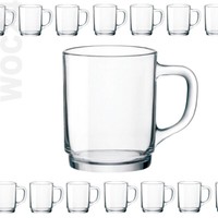 6 KaffeegläSer TeegläSer Stapelbar Henkel Griff Glas GläSer Bockbecher GlüHwein