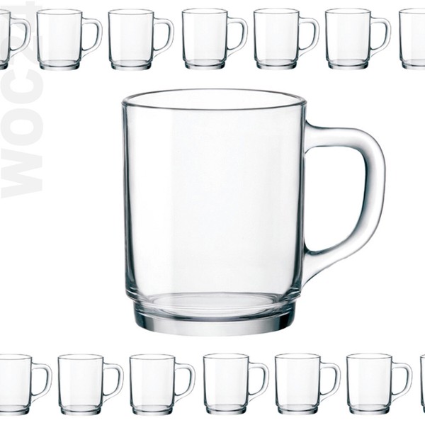 6 KaffeegläSer TeegläSer Stapelbar Henkel Griff Glas GläSer Bockbecher GlüHwein-image