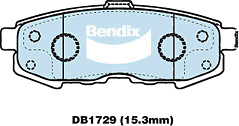 Brake Disc Pad Set Rear Bendix DB1729 GCT For MAZDA MPV LW V6 3L - Picture 1 of 2