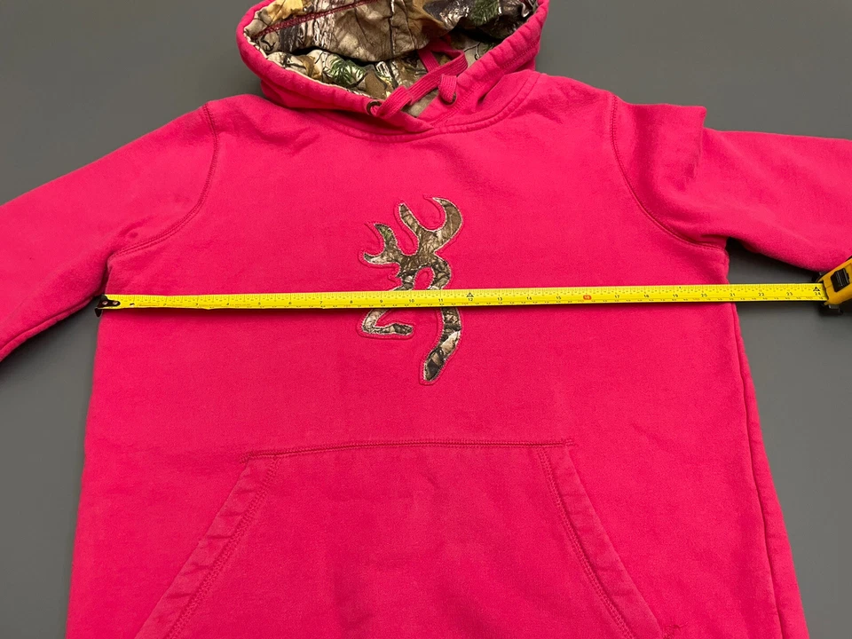 Suéter con Capucha Browning Rosa Caliente Para Mujer Talla M Buckmark Realtree Camuflaje Vellón Caza Foto 4 de 4
