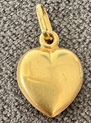 PENDENTIF CŒUR OR MASSIF 18 CARATS POIDS 1,69 gr. - Photo 1/4