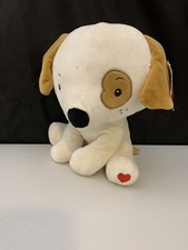 Dandee Valentines Day Puppy Dog Plush W Heart Spot Eye K1