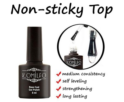 Komilfo Top Coat Finish Non Sticky No-Wipe Shine Gel Polish UV Filters Nail Art
