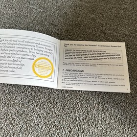 Vtg 1985 Golf Instruction Booklet Manual Only Nintendo NES