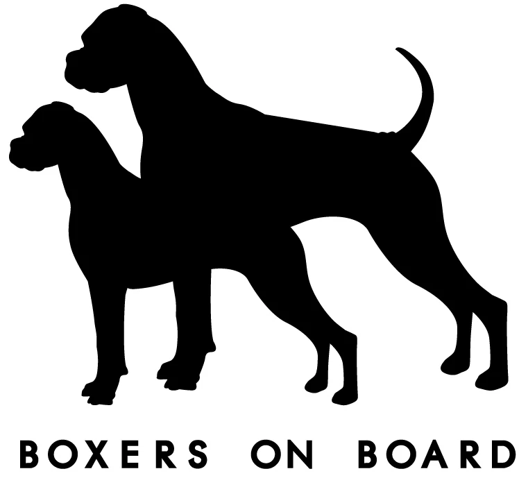 HANDMADE Boxer Dog on board car sticker vinyl decal - fully customisable