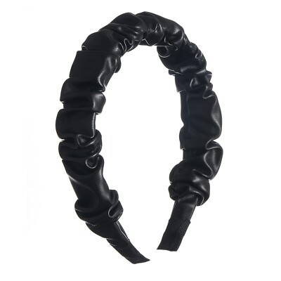 Leather Headbands for Women | PU Leather Black Handmade Outdoor Jeweled Hair ...