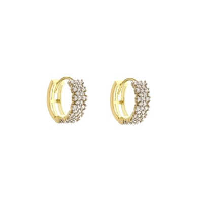 Orecchini a Cerchio da Donna in Oro 18KT - Cerchi Attorcigliati in Oro 750 - Ottimo regalo per Donna - Orecchini Fatti a Mano in Italia - Italia